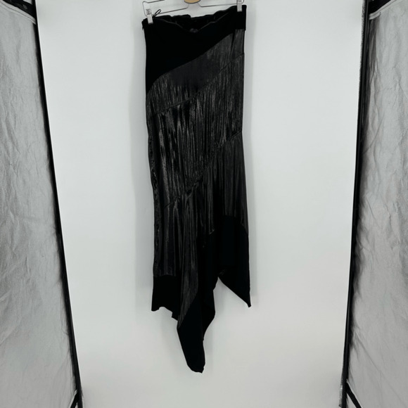 Mugler Womens Strapless Dress Size 40 Black Sheer Sexy Silk Whimsygoth - Picture 10 of 14